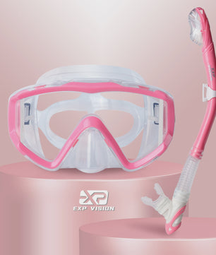 Complete Dry Snorkel Set voor Volwassenen: 3-Raams Anti-Condens Duikmasker met PC Lens en Snorkel
