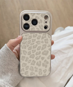 Luxe Leopard Print Telefoonhoesje voor iPhone - Schokbestendig met Bumper