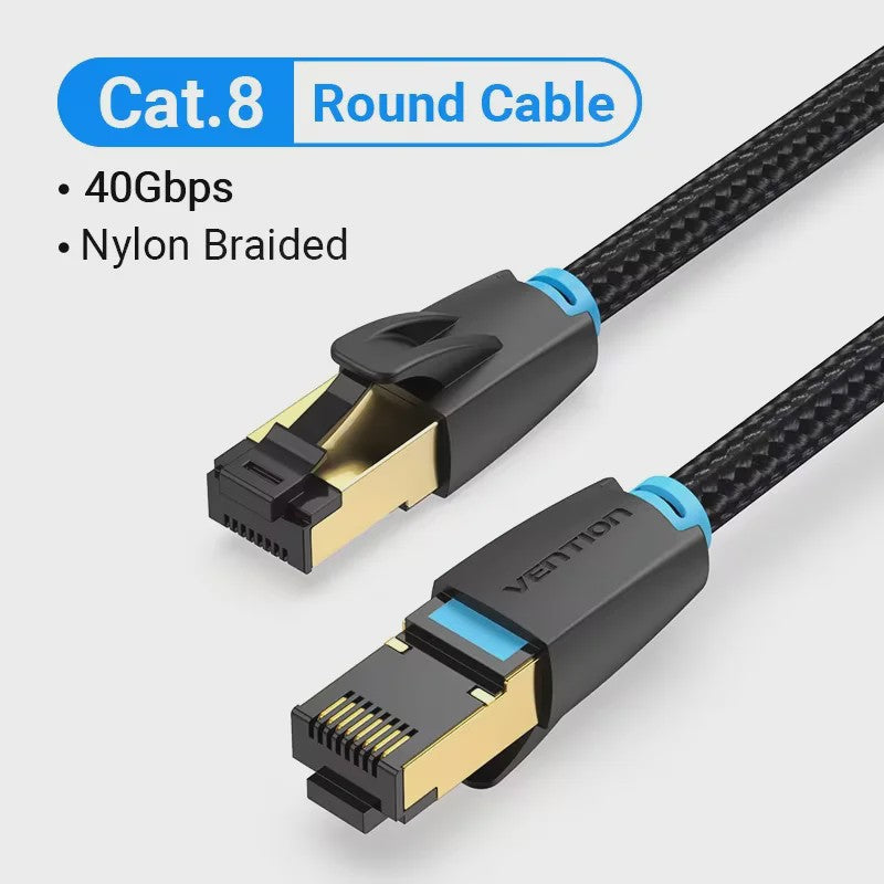 Vention Cat8 Ethernet Kabel SFTP 40Gbps 2000MHz - Razendsnel Internet & Gaming