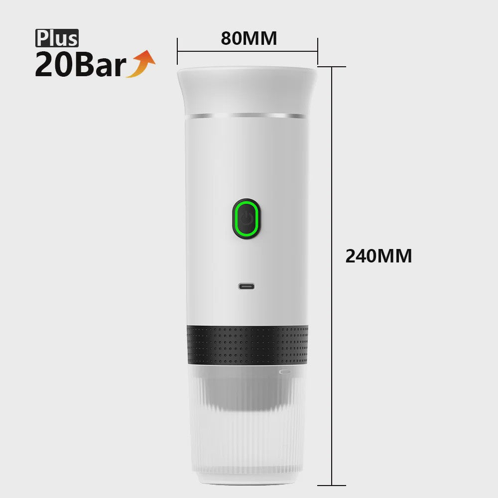 Draagbare Elektrische Espressomachine - 3-in-1 Koffiezetter voor Auto, Thuis & Camping