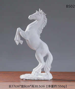 Luxe Winst Paard Statue - Stijlvolle Hars Decoratie voor Woonkamer, Kantoor & Bureau