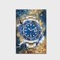 Luxe Horloge Canvas Schilderij - Pop Art Graffiti Muurdecoratie
