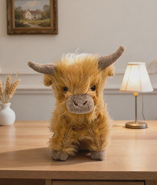 Schattige Highland Cattle Pluche Knuffel - Zacht & Fluffy Dier - Verkrijgbaar in 30/50cm - Zit of Lig Positie