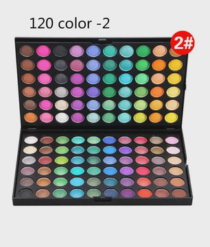 Professioneel 120 Kleuren Oogschaduw Palette - Matte, Glitter & Waterproof