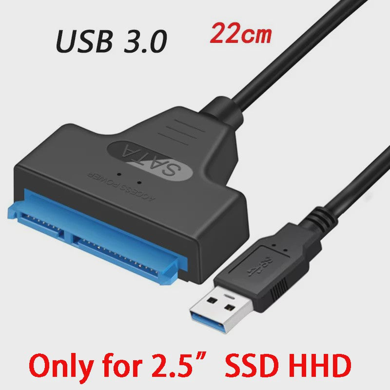 USB 3.0 naar SATA Adapter Kabel voor 2.5" en 3.5" HDD/SSD