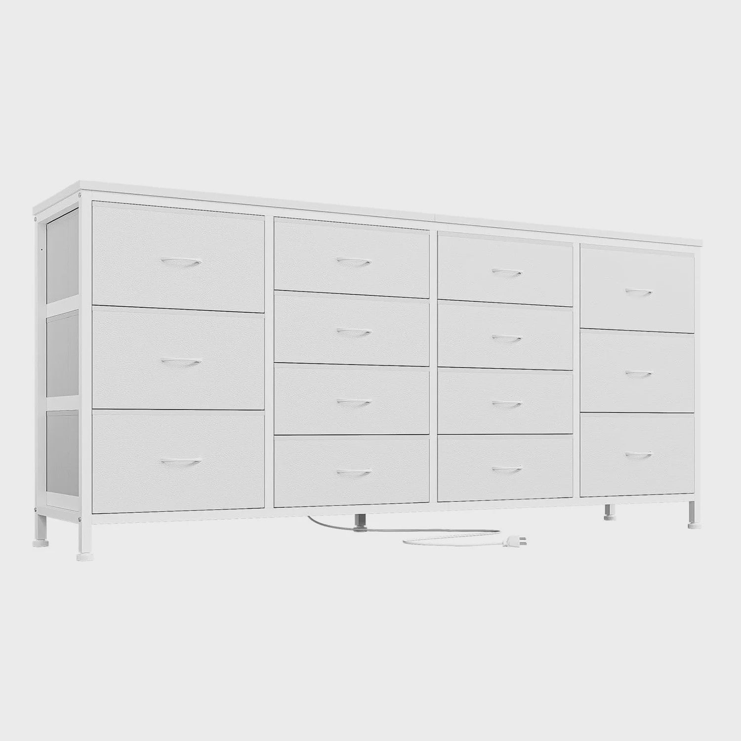 Industriële Ladekast 160cm met 14 Stoffen Lades - TV Meubel & Opbergkast