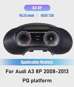 Digitale Cockpit Instrumentenpaneel LCD voor Audi A3 8P (2005-2013)