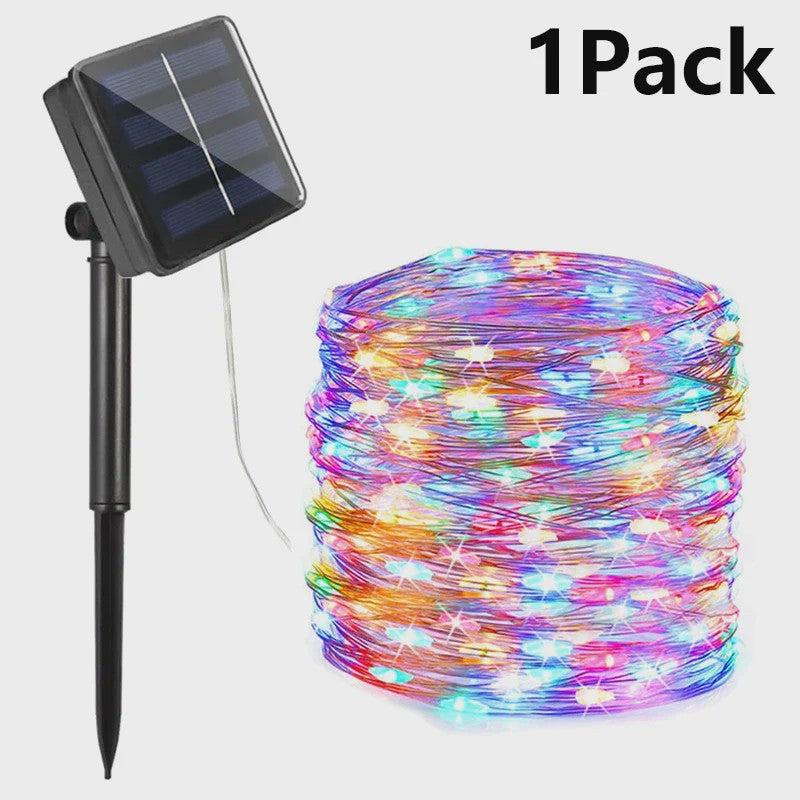 Solar LED Slinger Verlichting - Waterdicht & Sfeervol voor Tuin, Kerst & Feesten