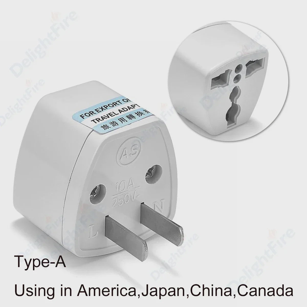 Universele Reisadapter AU/UK/US naar EU Type E/F - Stopcontact Omvormer