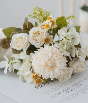 Kunstboeket Bloemcombinatie - Decoratie voor Huis, Bruiloft & Fotografie