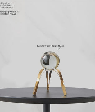 Luxe Gouden Herten & Kristallen Bol Decoratie Set voor Woonkamer Tafelblad