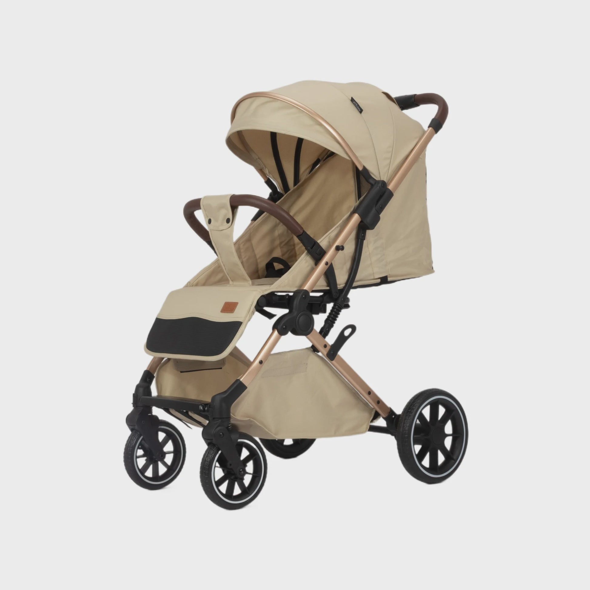 Lichtgewicht Opvouwbare Kinderwagen met Verstelbare Zitting & 4-Wiel Schokabsorptie