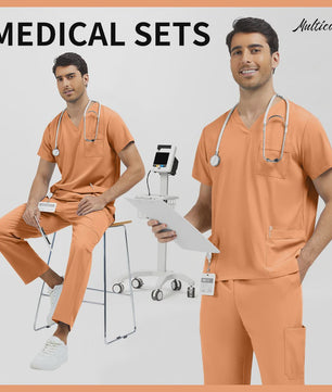 Niaahinn Heren Scrubs Set - Medische Werkkleding voor Ziekenhuis & Zorgprofessionals
