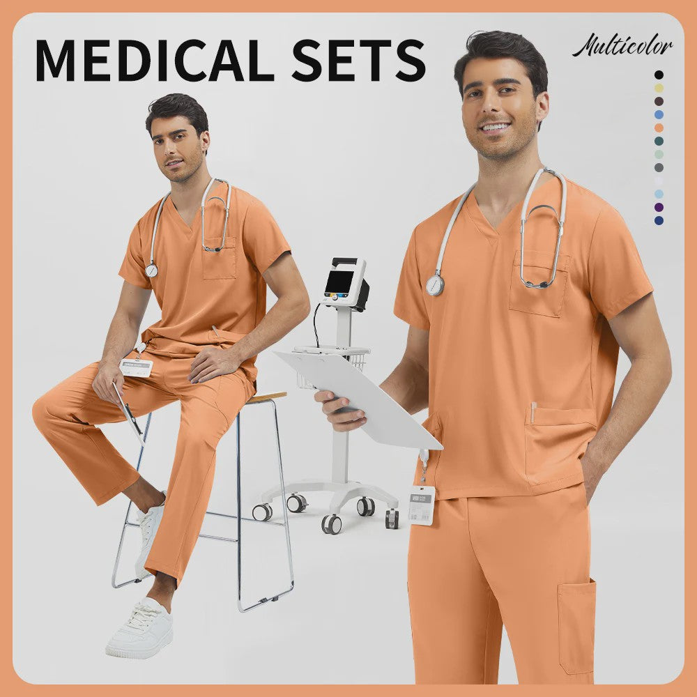 Niaahinn Heren Scrubs Set - Medische Werkkleding voor Ziekenhuis & Zorgprofessionals