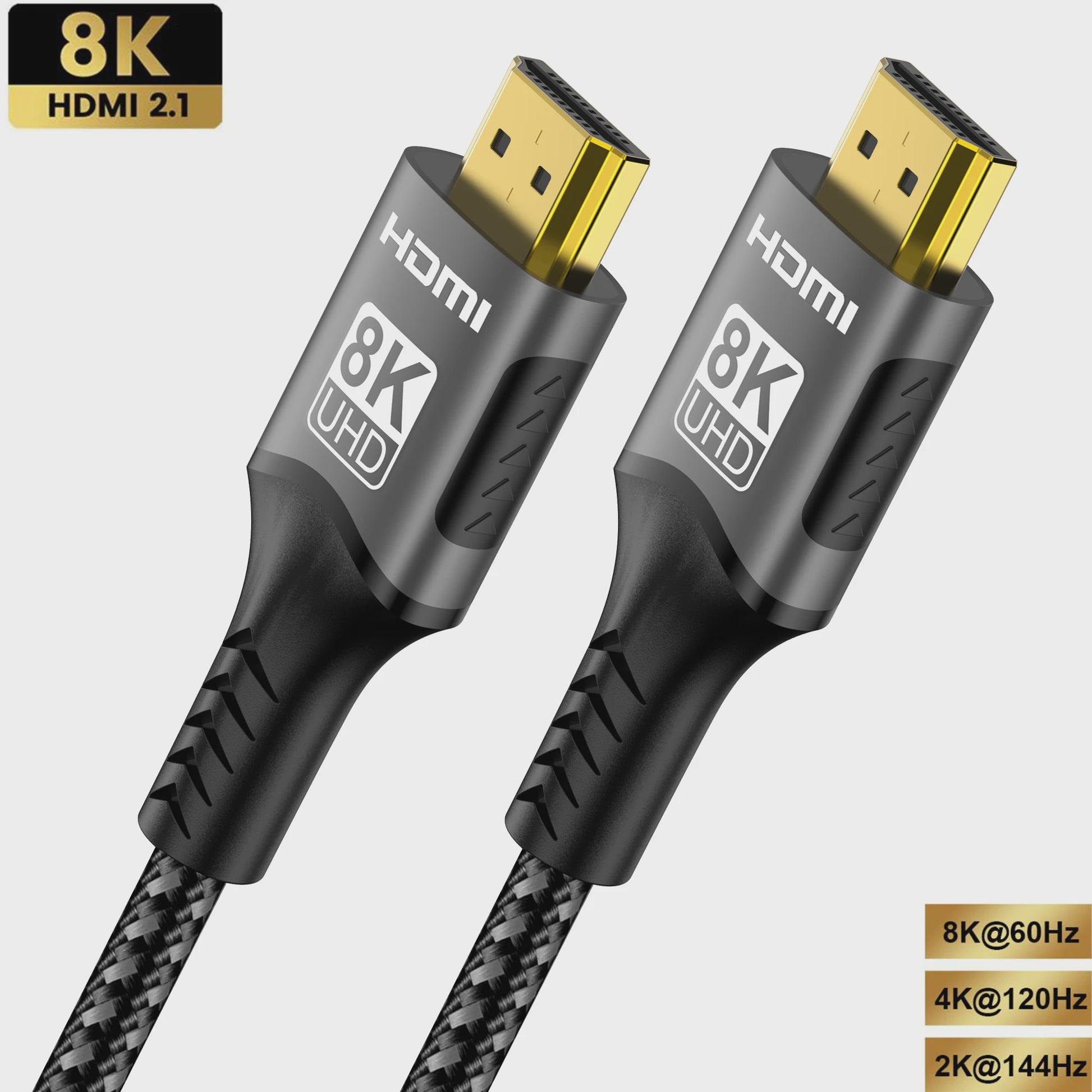 8K HDMI 2.1 Kabel - Ultra High Speed 48Gbps, 4K@120Hz, HDR voor PS5, PC, TV