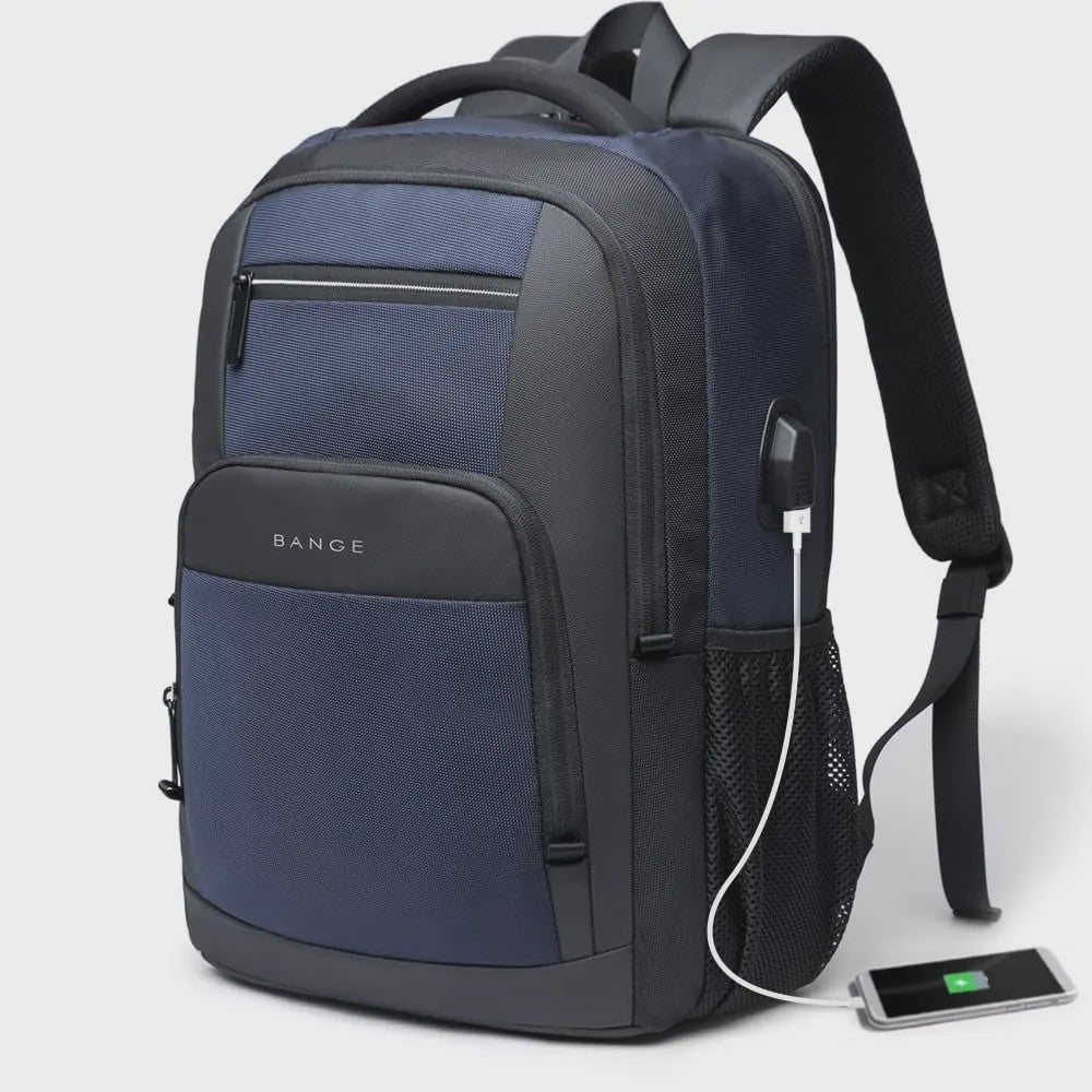 BANGE Waterdichte Laptop Rugzak 15.6 inch met USB Laadpoort - Multifunctioneel voor Reizen, School & Werk
