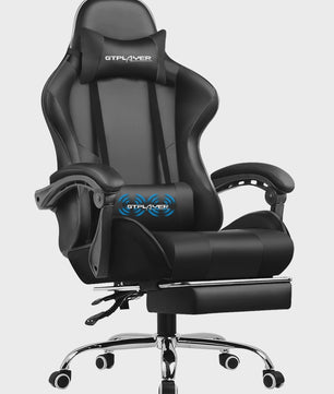 Gtplayer Ergonomische Gaming Chair met Massagefunctie en Voetensteun