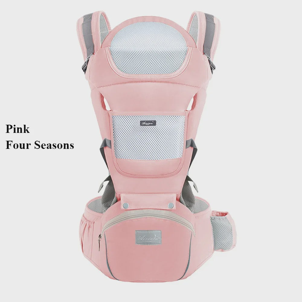 Ergonomische Baby Draagzak - 4 Seizoenen, Verstelbaar, Heupstoeltje & Multifunctioneel