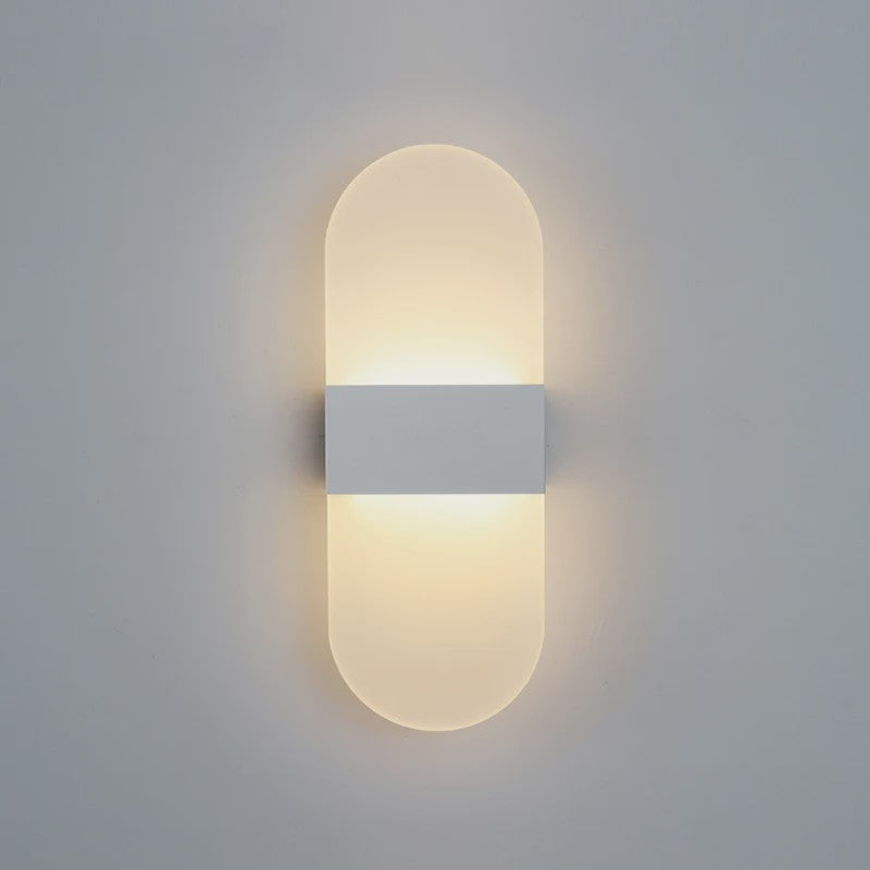Moderne LED Wandlamp Aluminium & Mat Acryl - Hotel Corridor, Slaapkamer