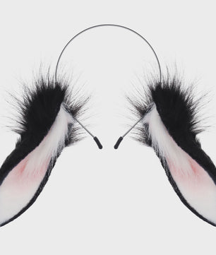 Pluche Konijnenoren Haarband - Feestelijk Accessoire voor Cosplay & Feesten