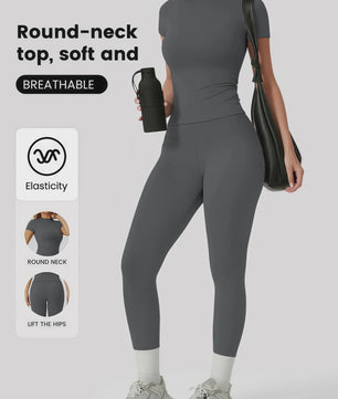 Dames Yogaset: Body-fitting Sneldrogende Sportkleding voor Fitness en Yoga