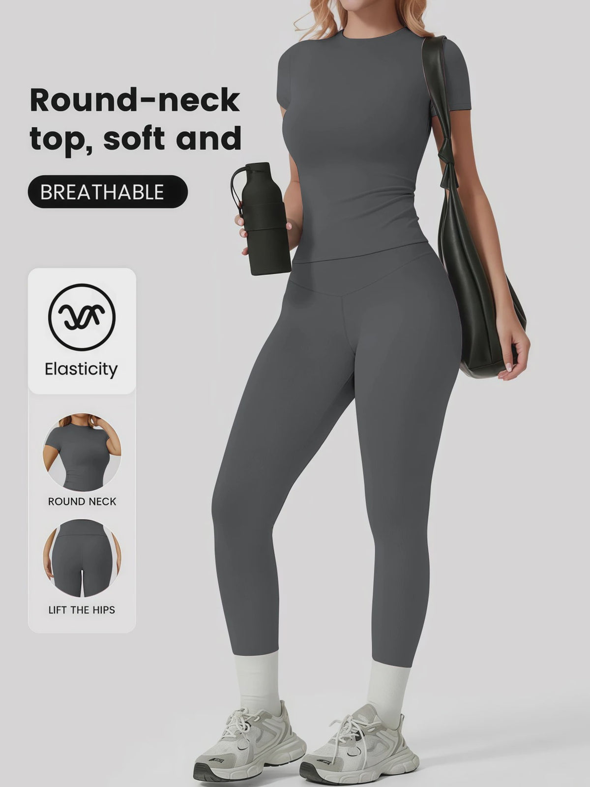 Dames Yogaset: Body-fitting Sneldrogende Sportkleding voor Fitness en Yoga