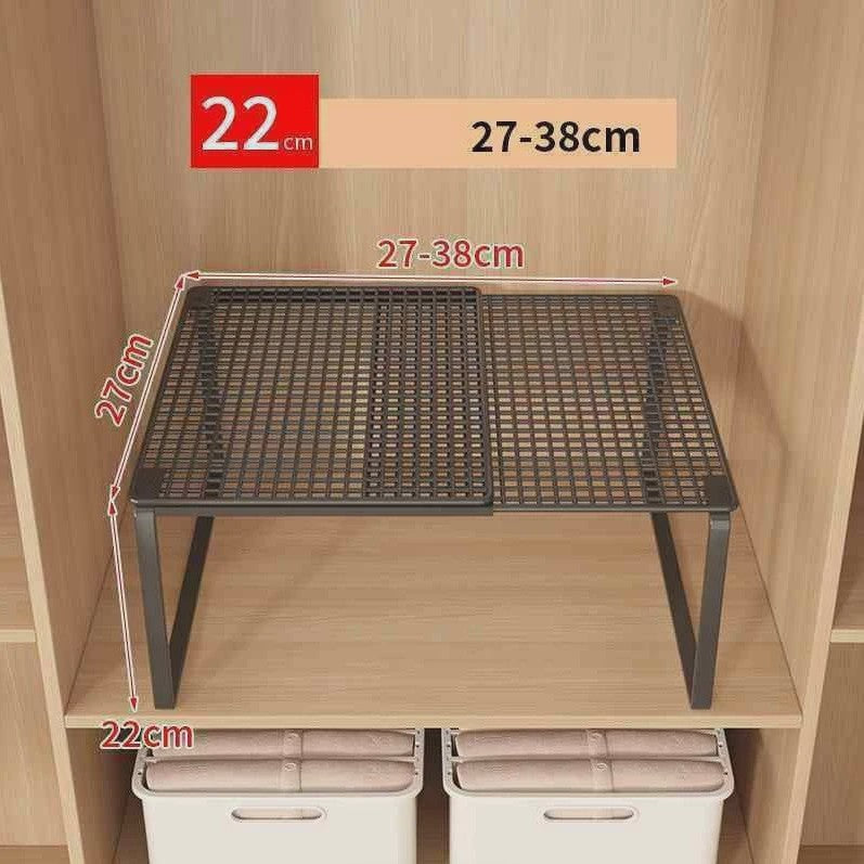 Uitschuifbare Garderobekast Planken Organizer - Stapelbaar & Verstelbaar