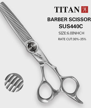 TITAN Professionele Kappersscharen & Barbier Scharen Set - 5.5 & 6.0 Inch Japan 440C Staal