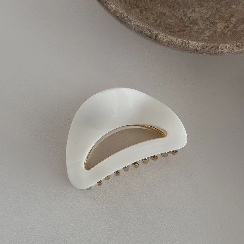 Chique Acetate Haarklem met Metaal - Medium, Stijlvol voor Dames