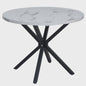 Moderne Ronde Eettafel 100cm met Marmerlook - Luxe en Stijlvol Design