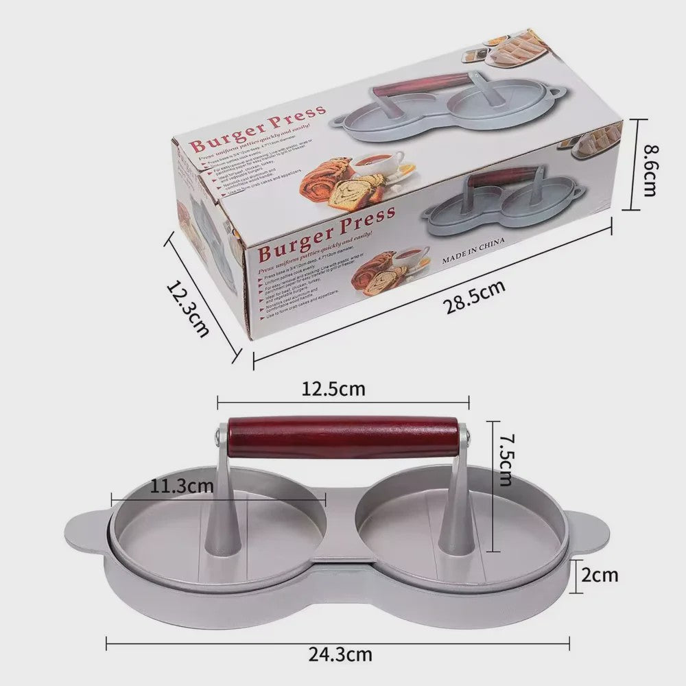 Aluminium Burgerpers voor Perfecte Hamburgers - Ideaal voor BBQ & Keuken