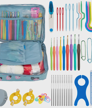 Complete Haak- en Breiset met Opbergtas: Ergonomische Haken, Naalden & Accessoires