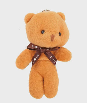Set van 10 Mini Strikje Teddybeer Pluche Hangers - Kleurrijk en Zacht