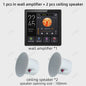 Slimme 2-Zone Wandversterker met Touchscreen: Bluetooth, AUX, TF & FM voor Thuisbioscoop