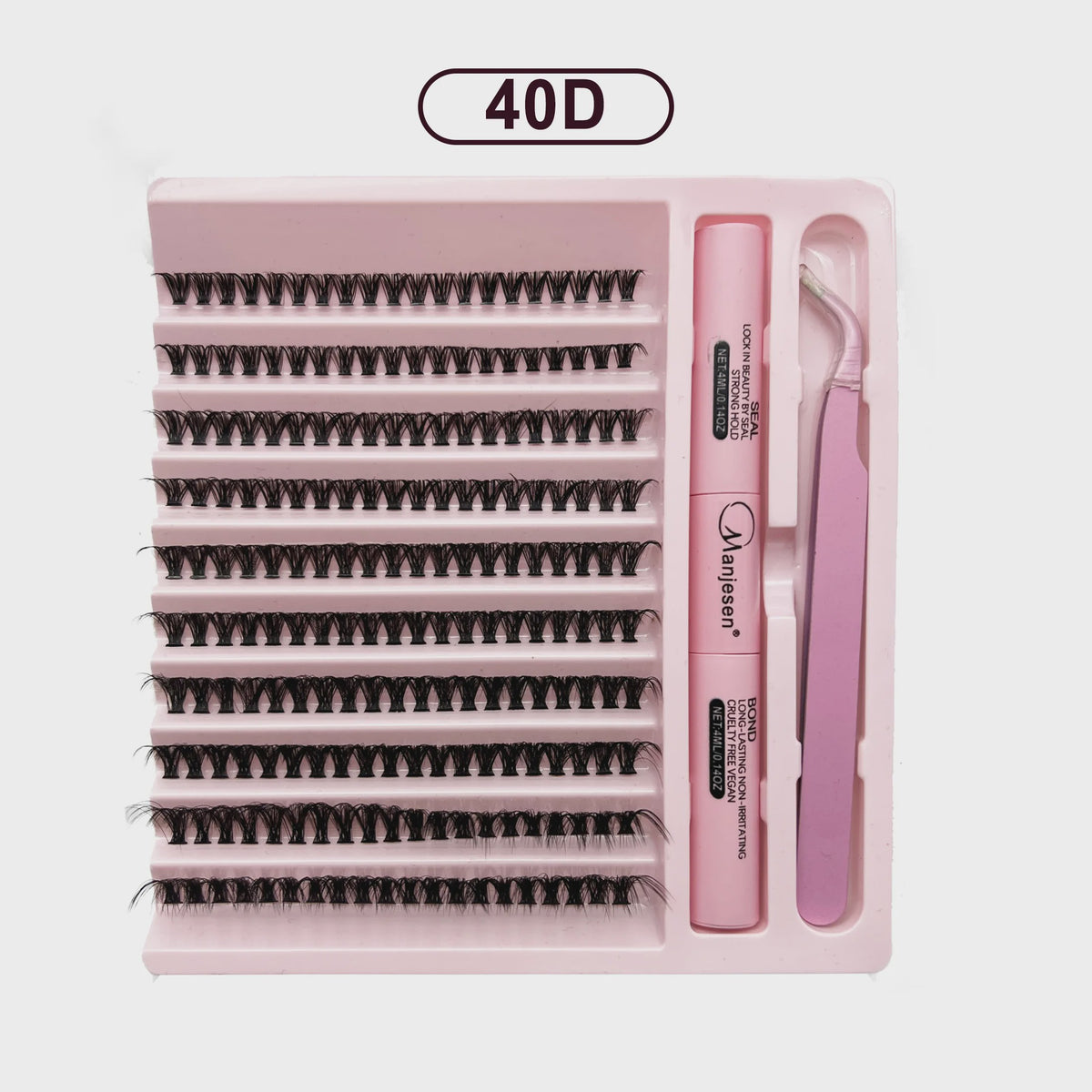 DIY Wimperextensie Kit: Clusters, Bond, Seal & Tweezer voor Professionele Look