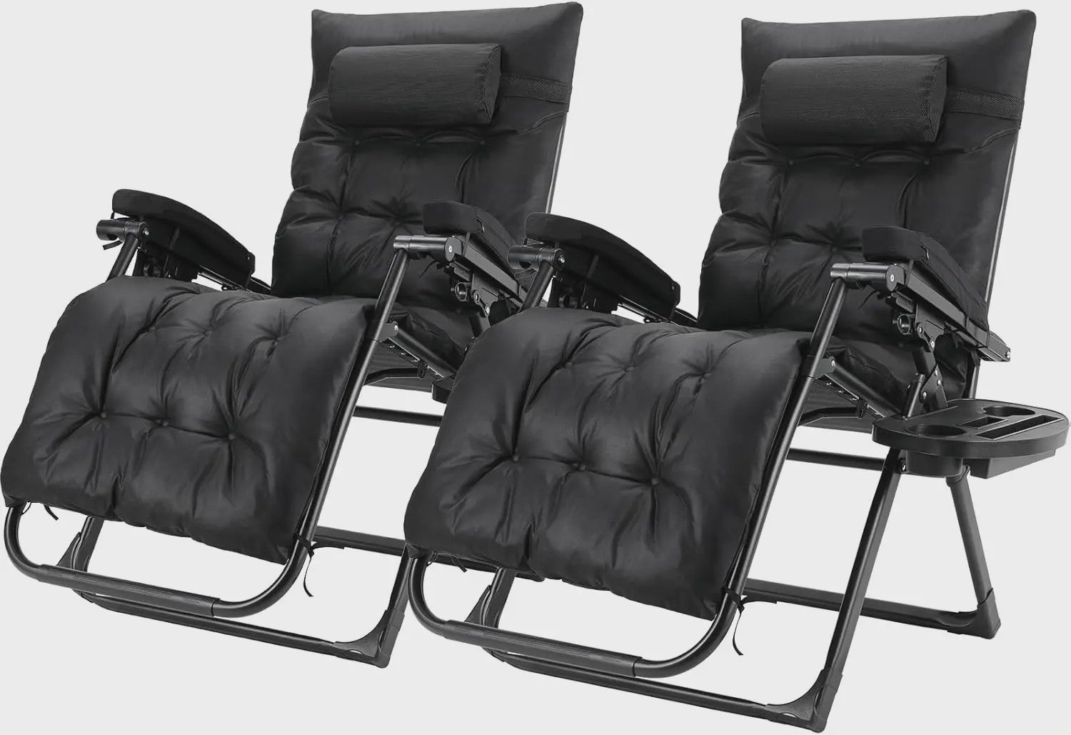 Opvouwbare Luxe Loungestoel met Comfortabel Katoen Kussen - Verstelbaar tot 160kg