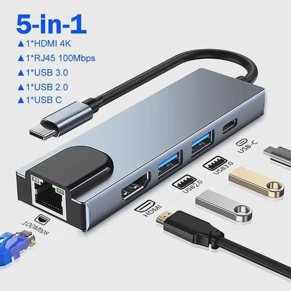 11-in-1 USB-C Hub Docking Station met HDMI, VGA, RJ45 & 100W PD Opladen