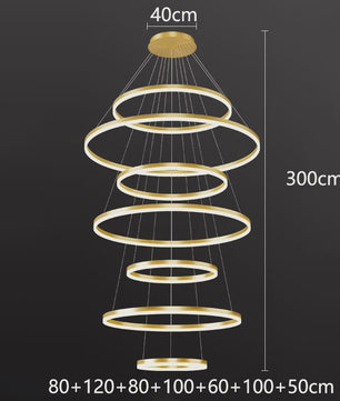 Luxe Ring Plafondlamp - Moderne LED Hanglamp voor Trappenhuis & Woonkamer