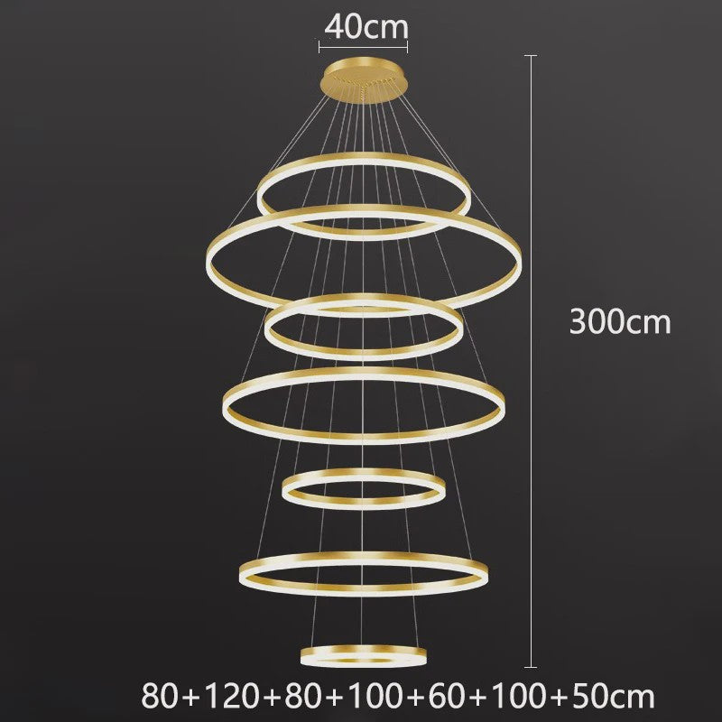 Luxe Ring Plafondlamp - Moderne LED Hanglamp voor Trappenhuis & Woonkamer
