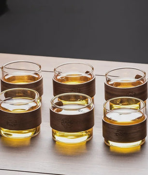 Glazen Theepot Set 600ML met Infuser en Houten Handvat - Stijlvol en Functioneel