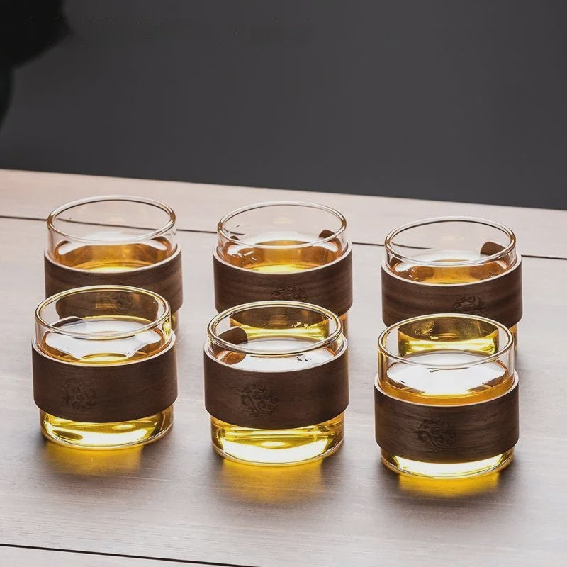 Glazen Theepot Set 600ML met Infuser en Houten Handvat - Stijlvol en Functioneel