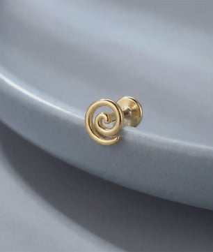 925 Sterling Zilveren Kolibrie Oorbellen Dames - 18K Goudkleurig Platte Achterkant Studs