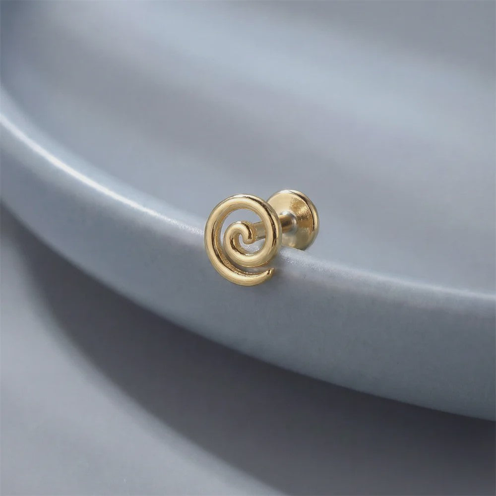 925 Sterling Zilveren Kolibrie Oorbellen Dames - 18K Goudkleurig Platte Achterkant Studs