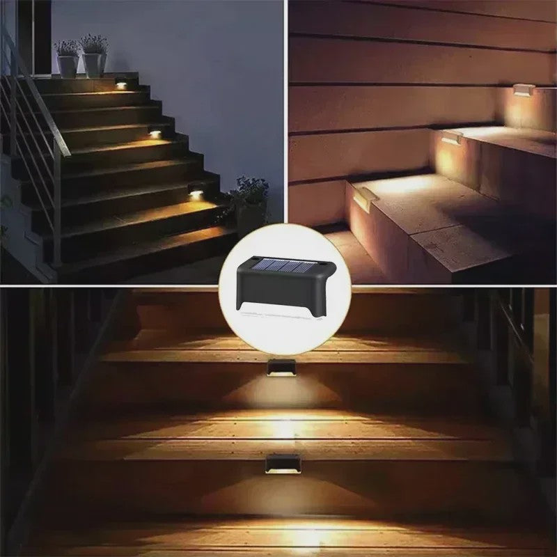 Solar LED Verlichting voor Buiten - Waterdichte Tuinlampen voor Trappen, Terras & Dek