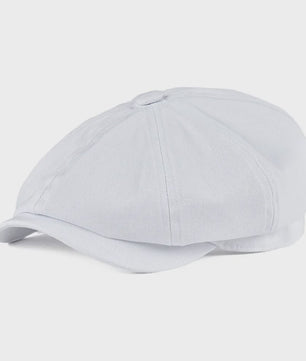 BOTVELA Heren Newsboy Cap - Katoenen Pet met 8 Panelen, Retro Stijl