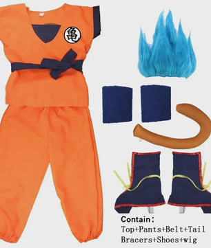 Son Goku Kinder Cosplay Kostuum - Anime Dragon Ball Z Outfit voor Feestjes & Halloween
