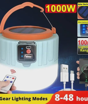 Oplaadbare Solar Camping Lantaarn - Krachtig, Draagbaar & Opvouwbaar LED Licht met USB