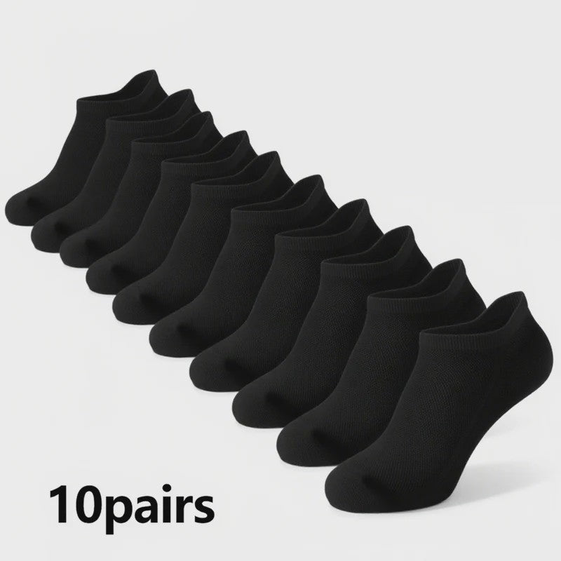 10/20 Paar Heren Enkel Sokken - Ademend Mesh, Sport & Casual, Zomer
