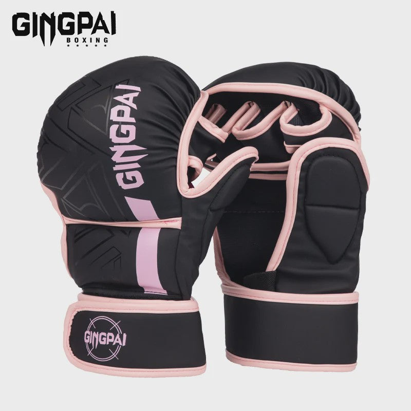 GINGPAI Professionele MMA Bokshandschoenen - Half Vinger Training voor Heren, Dames & Kinderen