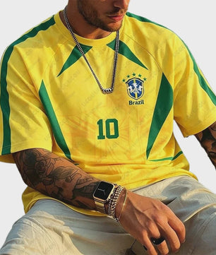 Brazil Voetbalshirt Heren Dames - Zomer Sport T-shirt Korte Mouw Ademend